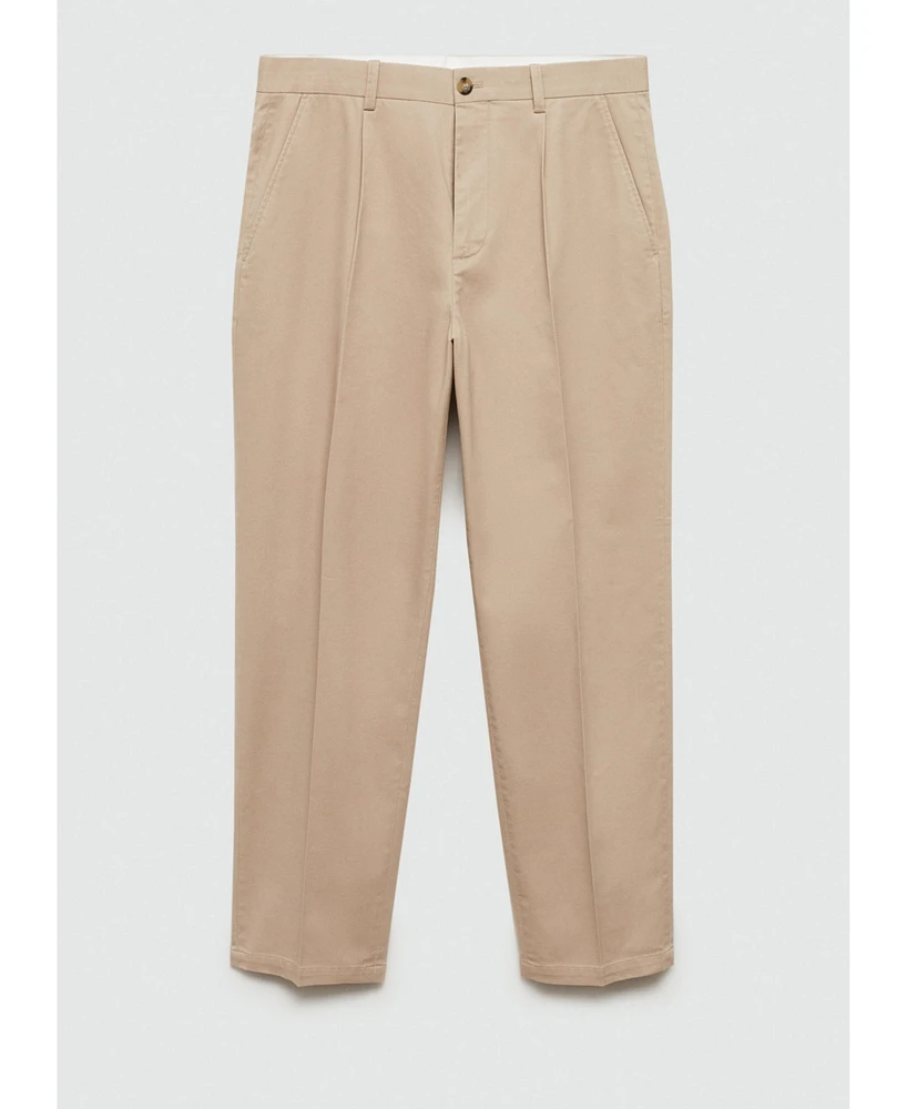 Mango Men's Pleated Chino Pants