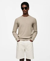 Mango Men's Ribbed Cotton Knitted Sweater