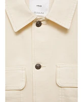 Mango Men's Pockets Detail Denim Overshirt