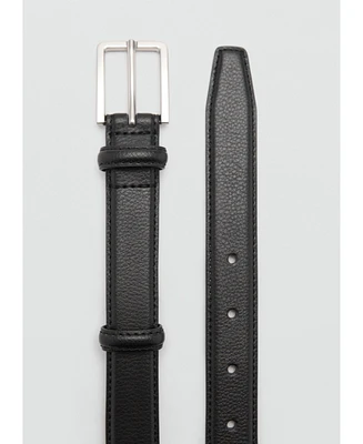 Mango Men's Beaten Leather Belt