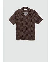 Mango Men's Flowy Printed Shirt