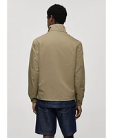 Mango Men's Zipper Detail Water-Repellent Jacket