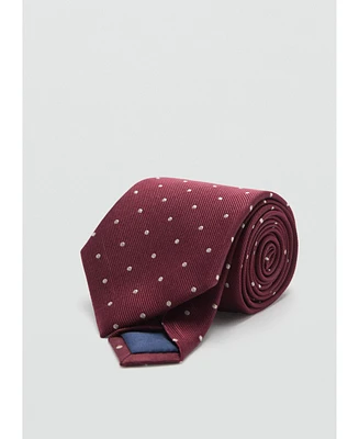 Mango Men's Mulberry Silk Polka Dot Tie