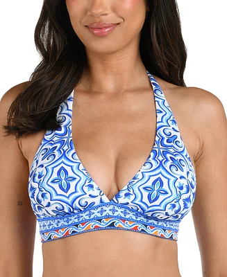 La Blanca Women's Alboran Banded Halter Bikini Top