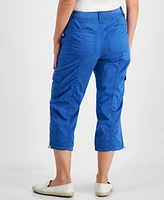 Style & Co Petite Mid Rise Bungee-Hem Capri Pants, Created for Macy's