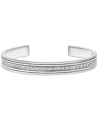 Effy Men's Zircon Cuff Bangle Bracelet (2-1/2 ct. t.w.) in Sterling Silver