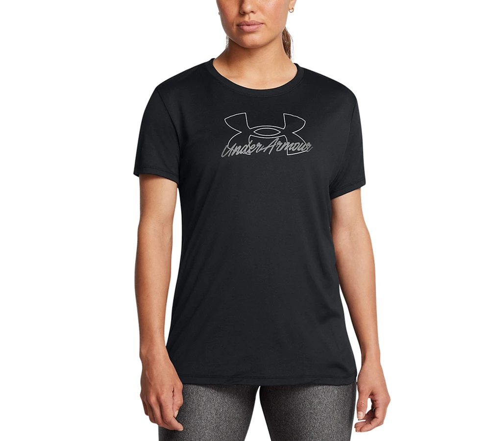 Under Armour Women's Ua Tech Script Short Sleeve T-Shirt