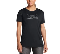 Under Armour Women's Ua Tech Script Short Sleeve T-Shirt