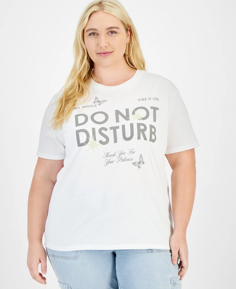 Love Tribe Trendy Plus Do Not Disturb Graphic T-Shirt