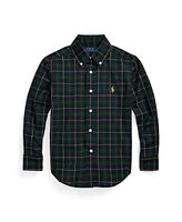 Polo Ralph Lauren Little and Toddler Boys Plaid Cotton Poplin Shirt