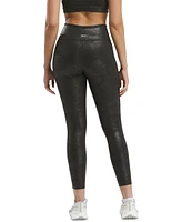 Reebok Women's Lux Faux Leather High Rise Leggings