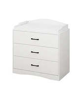 Homsee 3-Drawer White Wooden Storage Organizer Cabinet