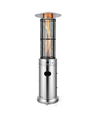 Sugift 34000 Btu Stainless Steel Round Glass Tube Patio Heaters