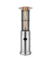 Sugift 34000 Btu Stainless Steel Round Glass Tube Patio Heaters