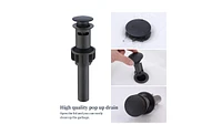 Slickblue Oil Rubbed Bronze 2-Handle 8-Inch Widespread Bathroom Sink Faucet Elegant Lavatory Fixture