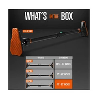 Squatz Doorway Pull Up and Chin Up Bar With Adjustable Width and Automatic Locking, 42.9” - 62.2” Inches