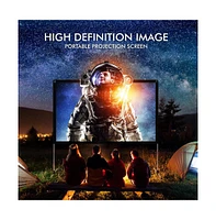Pyle Outdoor Projection Screen - 120'' Portable, Lightweight Display with Frame Stand