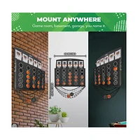 Swooc Low Post Line-Up | Wall Mounted Giant Basketball 4 In a Row w/ 5+Games | Basketball Hoop For Room Wall Games | Mini Hoop