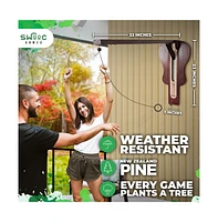 Swooc - Hook and Ring Game - Guitar Game Room Wall Decor - Stylish Folding Design - Weather Resistant - Easy Adjust String