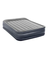 Intex Dura Beam Deluxe Pillow Raised Air Mattress Bed w/Pump, Queen (2 Pack)