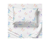 Saturday Park Ombre Butterflies 100% Organic 2 Pack Cotton Pillowcase