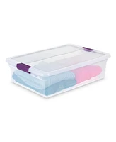 Sterilite 32 Quart Clear View Storage Container Tote w/ Latching Lid, (6 Pack)