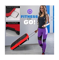 Hurtle Core Fitness Training Vibration Machine With Adjustable Speed, Red