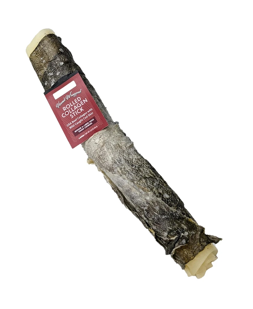 Beef Rolled Collagen Stick w/ Wrapped Fish - 8"