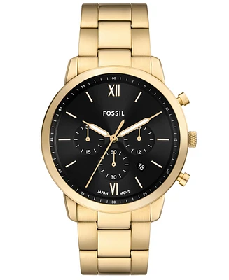 Fossil Men's Neutra Chronograph Gold-Tone Stainless Steel Watch, 44mm