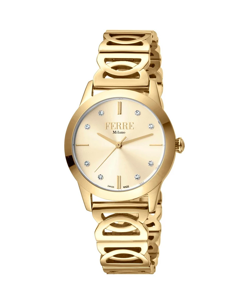 Ferre Milano Women's Classic Gold Dial Watch - FM1L126M0241