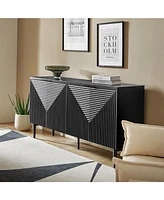 Hulala Home Samir Modern 63"Wide 4 Door Sideboard with Adjustable Shelf