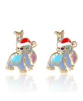 Disney Stitch Christmas Enamel Stud Dancing Earrings