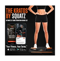 Squatz Vibration Plate Exercise Machine Set With Resistance Bands, Pilates Rods, and Fitness Mat