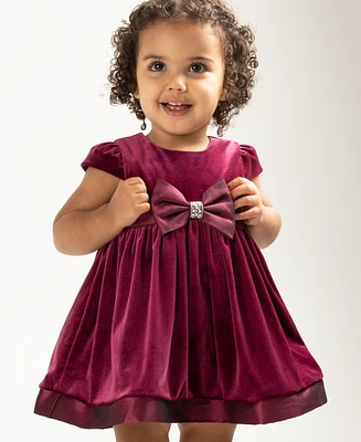 Rare Editions Baby Girl Velvet Social Dress