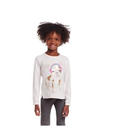 Andy & Evan Toddler Girls Toddler/Child Long Sleeve Puppy Tee