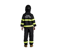 Dress Up America Firefighter Jacket, Pants & Hood Costume Set - Toddlers Girls Boys