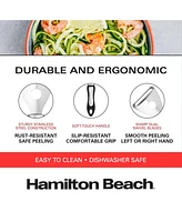 Hamilton Beach Y Shape Peeler Stainless Steel 7.5in Soft Touch Handle, Vegetable Y shape Peeler Ergonomic Non-Slip Handle & Sharp Blade, Apple Peelers