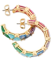 kate spade new york Gold-Tone Shine Me Up Medium Hoop Earrings, 1.25"