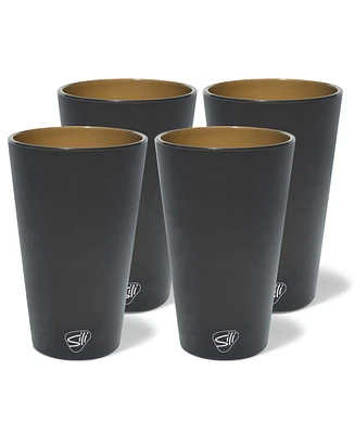 Silipint Pint Glasses: 4 pk - Smoke