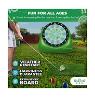 Swooc - Bull Chipper | Giant Golf Darts (Over 6ft Tall) w/ 10+ Golf Games | Golf Chipping Game w/ Air Pump Included | Yard Games
