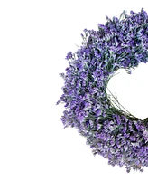 GreenishBlu Long Lasting Shades of Purple Misty Real Wreath, 22"