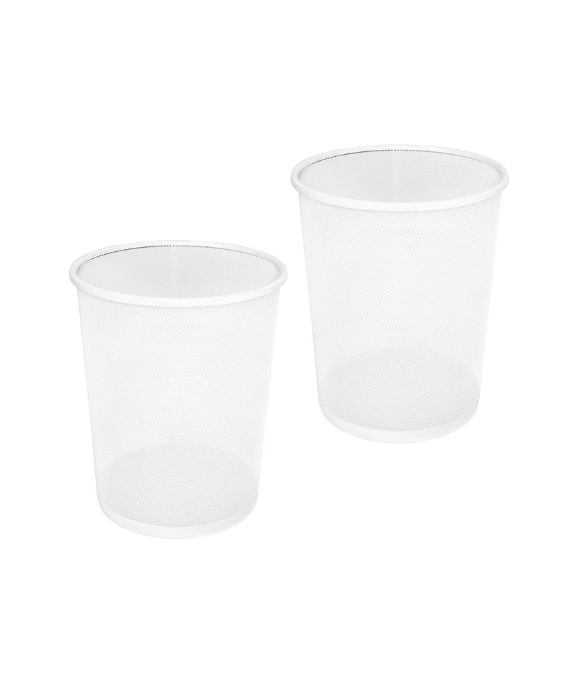 Seville Classics 2-Pack 6-Gallon Round Mesh Wastebasket Recycling Bin