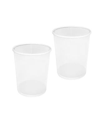 Seville Classics 2-Pack 6-Gallon Round Mesh Wastebasket Recycling Bin