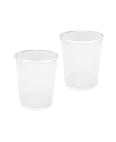 Seville Classics 2-Pack 6-Gallon Round Mesh Wastebasket Recycling Bin