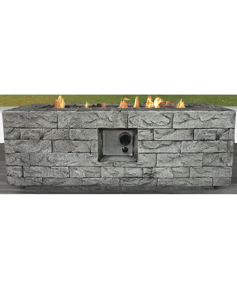 Mondawe Fiber Reinforced Concrete Propane/Natural Gas Fire pit table