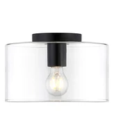 Hudson & Canal 10" Metal Henri Wide Semi Flush Mount