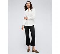 Kenneth Cole Women's Fitted Button-Front Long-Sleeve Shirt