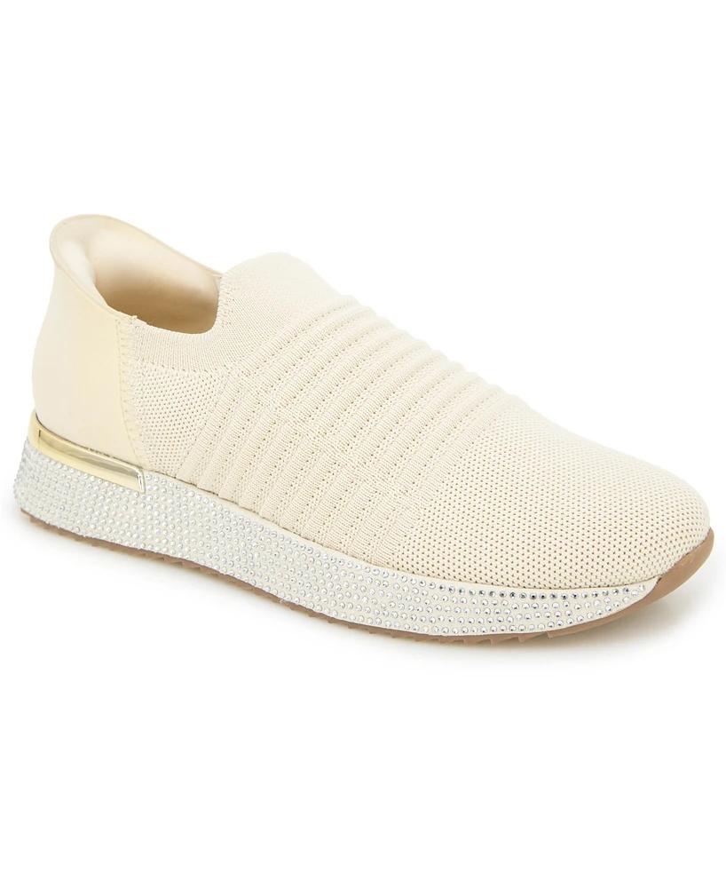 Kenneth Cole Reaction Women's Cameron Ez On Knit Almond Toe Sneakers