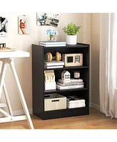 Costway 2 Pcs 3-Tier Bookcase Open Multipurpose Display Rack Cabinet with Adjustable Shelves