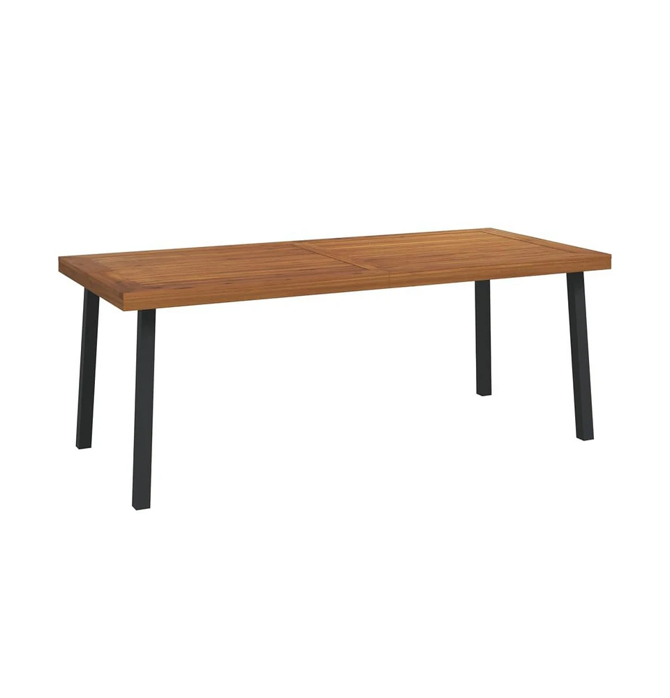 vidaXL Patio Table 78.7"x39.4"x29.5" Solid Wood Acacia